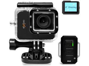 Pyle Expo Sports Action Camera - HD 1080P Mini Hi-Res Camcorder w/ Wifi, 20 MP Cam, 2" Screen USB SD Card HDMI, Battery - Waterproof Case, USB Cable, Wireless Remote Control, Mount - PSCHD90BK (Black) Pyle Expo Sports Action Camera - HD 1080P Mini Hi-Res Camcorder w/ Wifi, 20 MP Cam, 2" Screen USB SD Card HDMI, Battery - Waterproof Case, USB Cable, Wireless Remote Control, Mount - PSCHD90BK (Black)