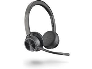 Voyager 4320 UC Wireless Headset (Plantronics)-Headphones with Boom Mic-Connect to Pc/Mac via USB-A Bluetooth Adapter,Cell Phone via Bluetooth,Black,218475-02
