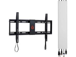 Low Profile TV Mount & on Wall TV Cable Hider Bundle - Mount Tvs up to 85" & Conceal the Wires without Cutting Your Wall