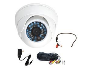 Dome Security Camera Color CCD Audio Video Day Night Outdoor CCTV Wide Angle cf6 