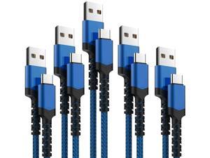 USB Type C Cable 5Pack 336610FT Nylon Braided USB C Cable Fast Charger Charging Cord Compatible Samsung Galaxy S9 S8 Note 9 Note 8 PlusLG V30 G6 G5 V20Google Pixel Moto Z2 NavyBlue