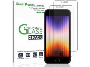 Screen Protector Compatible with iPhone SE 2 2020 2nd SE 3 2022 3rd Generation Tempered Glass iPhone 8 7 6S 6 47 Halo Free Glass Screen Protector 2 Pack