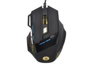 Wired Optical Gaming Mouse, high Sensitivity, USB Interface, 7 Keys, 7 Color Backlight, Support Resolution up to 5500 DPI