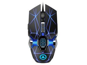 Wired PC Gaming Mice Ergonomic USB Mac Gaming Mice Silent Click Computer Mice, 4 Adjustable DPI, 7 Keys, Breathing LED Light Compatible with PC, Laptop, Computer Wired PC Gaming Mice Ergonomic USB Mac Gaming Mice Silent Click Computer Mice, 4 Adjustable DPI, 7 Keys, Breathing LED Light Compatible with PC, Laptop, Computer