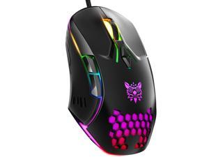 RGB Wired Gaming Mouse 7 Programmable Macro Button 6400DPI Game Optical Grip Mice with Golden Ratio Size for Gamer Ergonomically Comfortable Mouse RGB Wired Gaming Mouse 7 Programmable Macro Button 6400DPI Game Optical Grip Mice with Golden Ratio Size for Gamer Ergonomically Comfortable Mouse