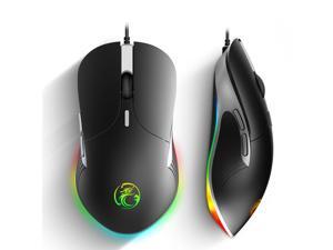 RGB Wired Gaming Mouse 7 Programmable Macro Button 6400DPI Game Optical Grip Mice with Golden Ratio Size for Gamer Ergonomically Comfortable Mouse RGB Wired Gaming Mouse 7 Programmable Macro Button 6400DPI Game Optical Grip Mice with Golden Ratio Size for Gamer Ergonomically Comfortable Mouse