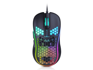 Wired Gaming Mouse Rechargeable USB PC Gaming Mouse RGB Backlit Mouse Ergonomic Optical Mice W/Honeycomb Shell for PC Computer Laptop 7200DPI Wired Gaming Mouse Rechargeable USB PC Gaming Mouse RGB Backlit Mouse Ergonomic Optical Mice W/Honeycomb Shell for PC Computer Laptop 7200DPI