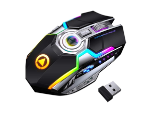 Rechargeable 2.4G Wireless Gaming Mice W/USB Receiver RGB Colors Backlit for Laptop, Computer PC MacBook Rechargeable 2.4G Wireless Gaming Mice W/USB Receiver RGB Colors Backlit for Laptop, Computer PC MacBook