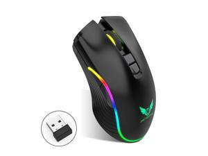 Wireless Gaming Mouse Rechargeable USB PC Gaming Mouse RGB Backlit Mouse Ergonomic Optical Mice W/Honeycomb Shell for PC Computer Laptop 2400DPI Wireless Gaming Mouse Rechargeable USB PC Gaming Mouse RGB Backlit Mouse Ergonomic Optical Mice W/Honeycomb Shell for PC Computer Laptop 2400DPI