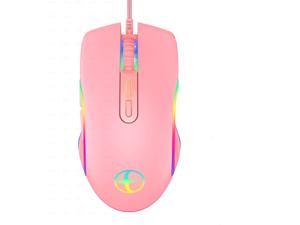 Wired Gaming Mouse Rechargeable USB PC Gaming Mouse RGB Backlit Mouse Ergonomic Optical Mice W/Honeycomb Shell for PC Computer Laptop 3600DPI