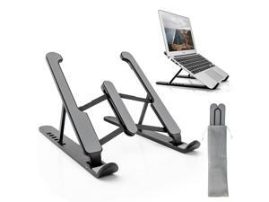 Laptop Stand, Computer Stand for Laptop, Aluminium Laptop Riser, Ergonomic Laptop Holder Compatible with MacBook Air Pro, Dell XPS, More 10-17 Inch Laptops Work from Home-Sliver Black Laptop Stand, Computer Stand for Laptop, Aluminium Laptop Riser, Ergonomic Laptop Holder Compatible with MacBook Air Pro, Dell XPS, More 10-17 Inch Laptops Work from Home-Sliver Black
