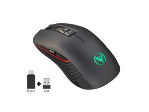 Wireless Gaming Mouse Rechargeable USB PC Gaming Mouse RGB Backlit Mouse Ergonomic Optical Mice W/Honeycomb Shell for PC Computer Laptop 3600DPI