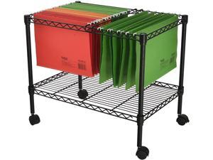 Premium 1-Tier Metal Rolling File Cart for Letter Size and Legal Size Folder, Black Premium 1-Tier Metal Rolling File Cart for Letter Size and Legal Size Folder, Black