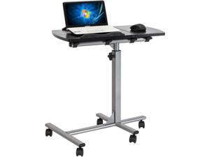 Overbed Bedside Desk Mobile Rolling Laptop Stand Tilting Overbed Table with Wheels Height Adjustable Tray Table for Laptop Bed Sofa Side Table (Black) Overbed Bedside Desk Mobile Rolling Laptop Stand Tilting Overbed Table with Wheels Height Adjustable Tray Table for Laptop Bed Sofa Side Table (Black)