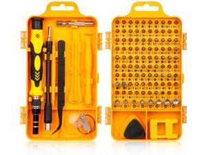 Precision Screwdriver Set, 115 in 1 Professional Screwdriver Set, Multi-function Magnetic Repair Computer Tool Kit Compatible with iPhone/Ipad/Android/Laptop/PC etc (Yellow) Precision Screwdriver Set, 115 in 1 Professional Screwdriver Set, Multi-function Magnetic Repair Computer Tool Kit Compatible with iPhone/Ipad/Android/Laptop/PC etc (Yellow)