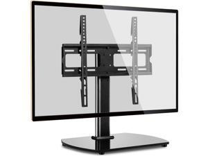 TV Stand Base Table Top TV Stand Swivel Mount for Most 27-55 inch LCD LED TVs, Height Adjustable TV Replacement Stand with Black Tempered Glass Base and Cable Management, VESA 400x400mm TV Stand Base Table Top TV Stand Swivel Mount for Most 27-55 inch LCD LED TVs, Height Adjustable TV Replacement Stand with Black Tempered Glass Base and Cable Management, VESA 400x400mm