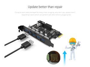 PCIE to USB Card Eletrand PCI-E USB 3.0 Expasion Card 5 Ports, Superspeed USB 3.0 Hub with 15-Pin SATA Power Connector 19-Pin USB 3.0 to 5 USB 3.0 Expansion Card for PC No Driver Need Upgraded Version PCIE to USB Card Eletrand PCI-E USB 3.0 Expasion Card 5 Ports, Superspeed USB 3.0 Hub with 15-Pin SATA Power Connector 19-Pin USB 3.0 to 5 USB 3.0 Expansion Card for PC No Driver Need Upgraded Version