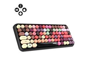 A-jazz 308i Compact 84Keys Bluetooth Wireless Keyboard,Retro Round Keycaps Support PC, Laptop,Ipad,PC Tablet,Silent Typing A-jazz 308i Compact 84Keys Bluetooth Wireless Keyboard,Retro Round Keycaps Support PC, Laptop,Ipad,PC Tablet,Silent Typing