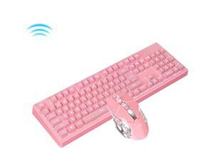 Lingdu K616 2.4GHz Wireless/USB Wired Gaming Keyboard Compact 104 Key RGB LED Backlit + Durable,Ergonomic,Anti-ghosting Gaming Keyboard(Pink) Lingdu K616 2.4GHz Wireless/USB Wired Gaming Keyboard Compact 104 Key RGB LED Backlit + Durable,Ergonomic,Anti-ghosting Gaming Keyboard(Pink)
