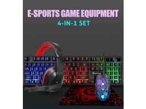 Character Luminous Keyboard, Mouse, Headset, Mouse Pad, 4 Set ,RGB Gaming Keyboard And Backlit Mouse Combo, Usb Wired Backlit Keyboard, Led Gaming Keyboard And Mouse Set, Character Luminous Keyboard, Mouse, Headset, Mouse Pad, 4 Set ,RGB Gaming Keyboard And Backlit Mouse Combo, Usb Wired Backlit Keyboard, Led Gaming Keyboard And Mouse Set,