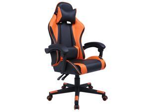 GIAS Gaming Chair Racing Style Ergonomic High Back Computer Chair With Adjustable Headrest and Lumbar Support Swivel Office Chair, Seat Height Adjustable,Black/Orange GIAS Gaming Chair Racing Style Ergonomic High Back Computer Chair With Adjustable Headrest and Lumbar Support Swivel Office Chair, Seat Height Adjustable,Black/Orange