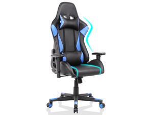 Gaming Chair Racing Video Game Chairs High Back Ergonomic Office Computer Desk Chair with Headrest and Lumbar Pillow Recliner Swivel Rocker Chair - Blue Gaming Chair Racing Video Game Chairs High Back Ergonomic Office Computer Desk Chair with Headrest and Lumbar Pillow Recliner Swivel Rocker Chair - Blue