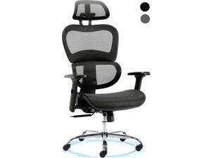 High Back Ergonomic Office Chair - Adjustable Headrest Mesh Task Chair Reclined and Lockable Executive Chair with Lumbar Support Comfortable Swivel Computer Chair with Armrest - Black High Back Ergonomic Office Chair - Adjustable Headrest Mesh Task Chair Reclined and Lockable Executive Chair with Lumbar Support Comfortable Swivel Computer Chair with Armrest - Black