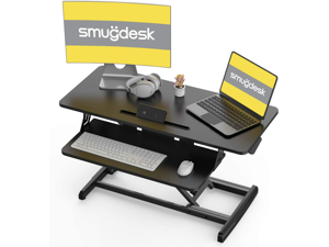 36 Inch Standing Desk Converter, Height Adjustable Computer Desk Quick Sit to Stand, Ergonomic Tabletop Workstation Desk Riser, Home Office Desk with Keyboard Tray for Laptop