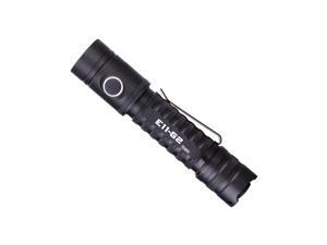 Powertac E11-G2--1300 Lumen Dual-Switch Type-C Rechargeable LED EDC/Tactical Flashlight Powered by 18650x1(included)