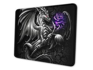 Mouse Pad Silver Dragon Non-Slip Rubber Base with Stitched Edges Mouse Pads for Computers Laptop Gaming Office Home 10 x 12 inch
