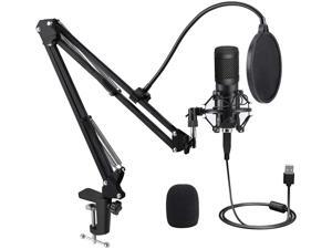 USB Microphone for Computer, Professional Condensor Microphone Kit Zero Latency 192KHZ/24Bit Plug & Play PC Streaming Mic, Studio Cardioid Mic for Recording Gaming Podcasting USB Microphone for Computer, Professional Condensor Microphone Kit Zero Latency 192KHZ/24Bit Plug & Play PC Streaming Mic, Studio Cardioid Mic for Recording Gaming Podcasting