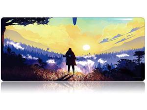 Bimormat Extended Large Gaming Mouse Pad,Computer Laptop XXL 90x40cm Mouse Mat with Stitched Edges Desktop Keyboard Personalized Mousepads Water-Resistant Non-Slip Rubber Base (90x40 B26yellowman)