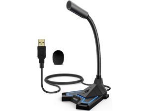 CM10 USB Microphone, 360 Gooseneck Design Mute Button Computer Microphone, LED Indicator Omnidirectional Desk Microphone for Computer, PC, Laptop, Mac, PS4 for Recording, Gaming, Podcast CM10 USB Microphone, 360 Gooseneck Design Mute Button Computer Microphone, LED Indicator Omnidirectional Desk Microphone for Computer, PC, Laptop, Mac, PS4 for Recording, Gaming, Podcast