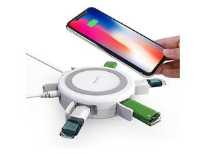 USB Charging Station for Multiple Devices, Wireless Charging Pad with Docking Station Cellphone Charging Station Charger Organizer for iPhone/iPad/Samsung/Tablet/Family (Fast Charge Adapter) USB Charging Station for Multiple Devices, Wireless Charging Pad with Docking Station Cellphone Charging Station Charger Organizer for iPhone/iPad/Samsung/Tablet/Family (Fast Charge Adapter)