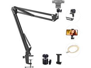 Desktop Webcam Stand, Suspension Boom Scissor Arm Stand for Logitech Webcam BRIO C920 C920S C922 C922x C925e C930 C930e,GoPro Hero 8/7/6/5, Arlo Ultra/Pro/Pro 2/Pro 3/Brio 4K, Phone Holder Desktop Webcam Stand, Suspension Boom Scissor Arm Stand for Logitech Webcam BRIO C920 C920S C922 C922x C925e C930 C930e,GoPro Hero 8/7/6/5, Arlo Ultra/Pro/Pro 2/Pro 3/Brio 4K, Phone Holder