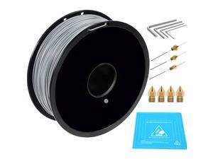 1kg PLA 3D Printing Filament Bundled with 3D Printer Nozzles Cleaning Kit, 1.75 mm, Dimensional Accuracy +/- 0.05 mm (Grey) 1kg PLA 3D Printing Filament Bundled with 3D Printer Nozzles Cleaning Kit, 1.75 mm, Dimensional Accuracy +/- 0.05 mm (Grey)