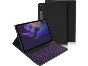 Samsung Galaxy Tab S7 FE Keyboard Case 12.4 inch 2021, Detachable Wireless Keyboard for Samsung Tab S7 FE 12.4 inch 2021 (SM-T730/T733/T736/T738) and Tab S7+ 12.4" 2020 (SM-T970/T975/T976), Style 4