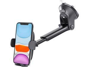 APPS2Car Suction Cup Car Phone Holder Mount DashboardWindshieldWindow Phone Holder for Car with Ultra Sticky Gel Pad Compatible with iPhone Samsung All Cellphone Thick Case  Big Phone Friendly
