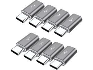 Micro USB to USB C Adapter8Pack Aluminum USB Type C Adapter Convert Connector Compatible with Samsung Galaxy S10e S9 S8 Plus Note 9 8 LG V40 V35 V30 V20 G7 G6 G5MacBookPixel 2 XLMoto Z2 Z3Gray