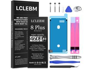 [4600mAh] LCLEBM Battery for iPhone 8 Plus, Upgrade Ultra High Capacity Replacement Battery for iPhone 8 Plus A1864, A1897, A1898 with Professional Repair Tools Kits