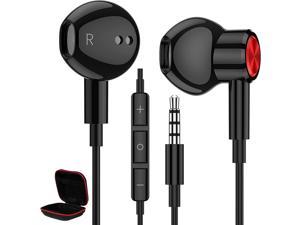 Wired Earbuds for iPhone 6s 6 5S ACAGET 35mm Wired Headphones Noise Cancelling Earphone Magnetic Headset Mic  Volume Control with Carrying Case for Samsung Galaxy S10 S9 A14 Stylo 7 6 OnePlus 6 PS4