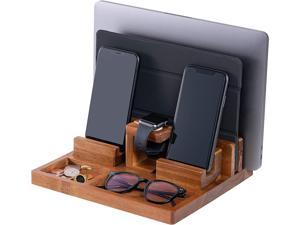 - Wood Charging Station/Nightstand Organizer for Multiple Devices Including Phone, Smart Watch, Laptop, Tablet, or Electronic Accessories, Perfect as an Electronic Organizer, or Gifts for Men