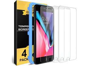 NEARPOW 4 Pack For iPhone 8  iPhone 7 Screen Protector Tempered Glass Screen Protector with 9H Hardness Crystal Clear Easy BubbleFree Installation Scratch Resist