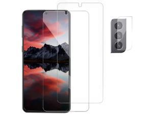 [3Pack] 2pcs Screen Protector + 1pcs Tempered Glass Camera Lens Protector for Galaxy S21 Plus [Fingerprint Unlock ] [Case Friendly Compatible] [9H Hardness] for Samsung Galaxy S21 Plus 5G (6.7inch)