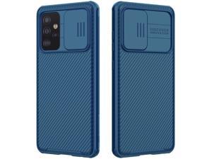 Galaxy A52 Case with Camera Cover,Galaxy A52 Slim Fit Thin Polycarbonate Protective Shockproof Cover with Slide Camera Cover, Upgraded Case for Samsung Galaxy A52 5G/4G (Blue)