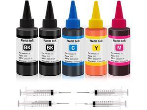 Ink Refill Kit for HP Inkjet Printer Cartridge (5 Bottles x 100ml) 21 22 564 60 61 62 63 711 94 95 96 901 902 920 932 933 934 940 950 951 952 970 971