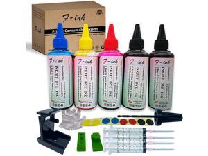 F-ink 5 Bottles Ink and Ink Refill Kits Compatible for Canon Ink Cartridges 240 241 PG-240XL CL-241XL PG-240 CL-241 PG-40 CL-41 - Ink Tools for Reuse The Cartridge