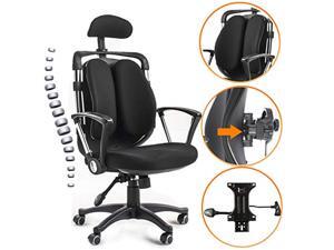 Ergonomic Home Office Chair, Adjustable Headrest and Lumbar Support, Swivel High Back Executive Computer Chair (3D-Backrest),Black Ergonomic Home Office Chair, Adjustable Headrest and Lumbar Support, Swivel High Back Executive Computer Chair (3D-Backrest),Black