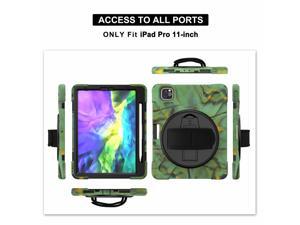 Shoulder Strap 360 Rotation Stand Shockproof Tablet Cover for iPadpro iPad Pro 11 Pro11 2021 2018 2020 Case Silicone PC Shell Shoulder Strap 360 Rotation Stand Shockproof Tablet Cover for iPadpro iPad Pro 11 Pro11 2021 2018 2020 Case Silicone PC Shell