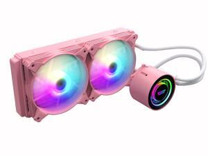 darkFlash DX240 Pink 240mm ARGB Radiator Addressable RGB All-in-one AIO CPU Liquid Water Cooler 2X 120mm ARGB PWM Fans for Intel 1150/1151/1156 and AMD AM2/AMD3/AM4 darkFlash DX240 Pink 240mm ARGB Radiator Addressable RGB All-in-one AIO CPU Liquid Water Cooler 2X 120mm ARGB PWM Fans for Intel 1150/1151/1156 and AMD AM2/AMD3/AM4
